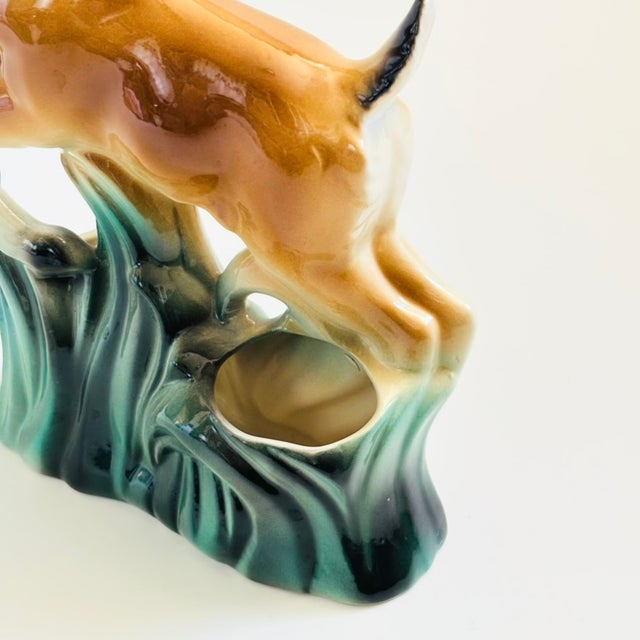 Mid Century Ceramic Deer Planter For Sale - Image 11 of 16