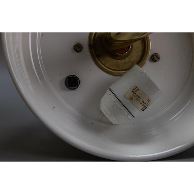 Large Brass and Fabric Lampshade Five-Light Adjustable Height Pendant Lamp, 1980s For Sale - Image 18 of 18