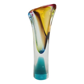 Vase by J. Hospodka for Chribska Glassworks, Czechoslovakia, 1960s For Sale