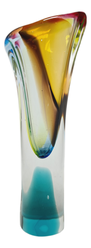 Vase by J. Hospodka for Chribska Glassworks, Czechoslovakia, 1960s