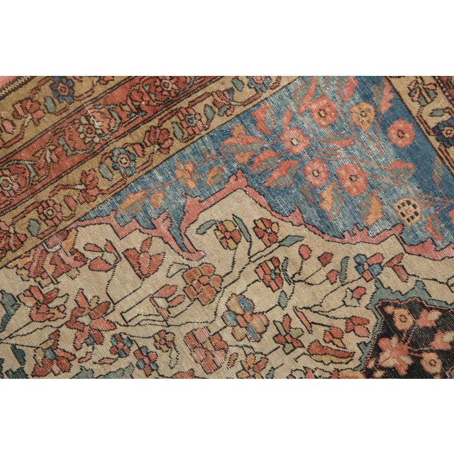 1910s Antique Fine Farahan Sarouk Rug - 3'4" X 4'9" For Sale - Image 5 of 12