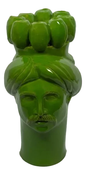 Solimano Dinia Montalbano Green Sculpture by Crita