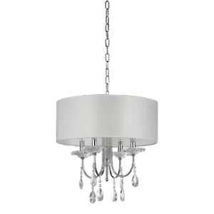 Pasargad Home Bizet Glass Detailed & Polished Chrome Chandelier