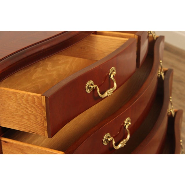 Baker Furniture Company Baker Georgian Style Mahogany Serpentine Chest of Drawers For Sale - Image 4 of 12