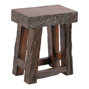 1990s Rustic Ranch Style Distressed Spalted Wood Bench