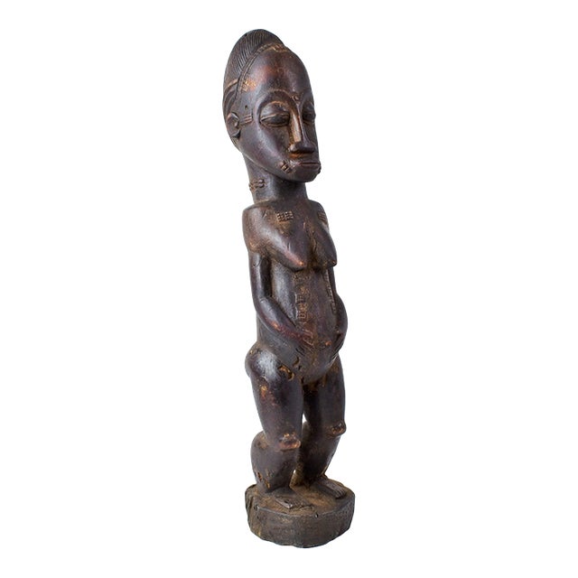 Early 20th Century Baule Standing Figure Côte d'Ivoire For Sale