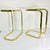 1980s Postmodern Contemporary Brass & Glass Cantilever Drink Tables - A Pair For Sale - Image 4 of 14