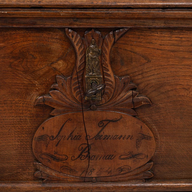 19th Century Italian Wooden Trunk In Original Patina For Sale - Image 9 of 18