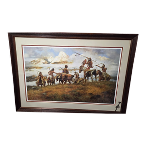 The Ploy by Renowned Western Artist Howard Terpning 1978 Print Signed and Numbered 190/1000 With Coa