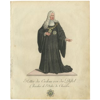 Schwan, Knight of the Order of the Thistle: 18th-Century Engraving by Schwan, 1791, Print For Sale