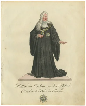 Schwan, Knight of the Order of the Thistle: 18th-Century Engraving by Schwan, 1791, Print
