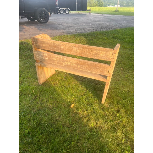 1800's Farmhouse French Style Rustic Bench For Sale - Image 12 of 12