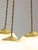 Mid-Century Modern Italian Pendant Lamp in Brass and Opaline For Sale - Image 5 of 15