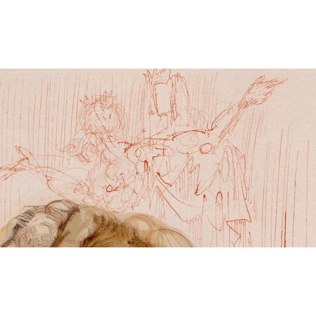 Salvador Dali, Wrathful Souls, 1964, Woodcut For Sale - Image 4 of 8
