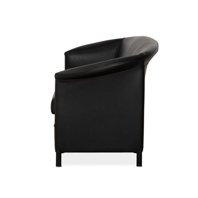 Leather Aura Three-Seater Sofa in Black by Paolo Piva for Wittmann For Sale - Image 12 of 13