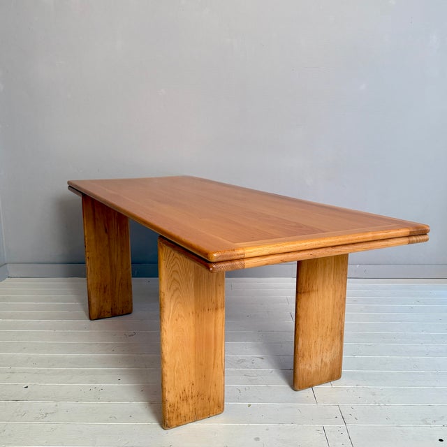Mid-Century Ash Dining Table attributed to Mario Marenco, 1980s For Sale - Image 6 of 9