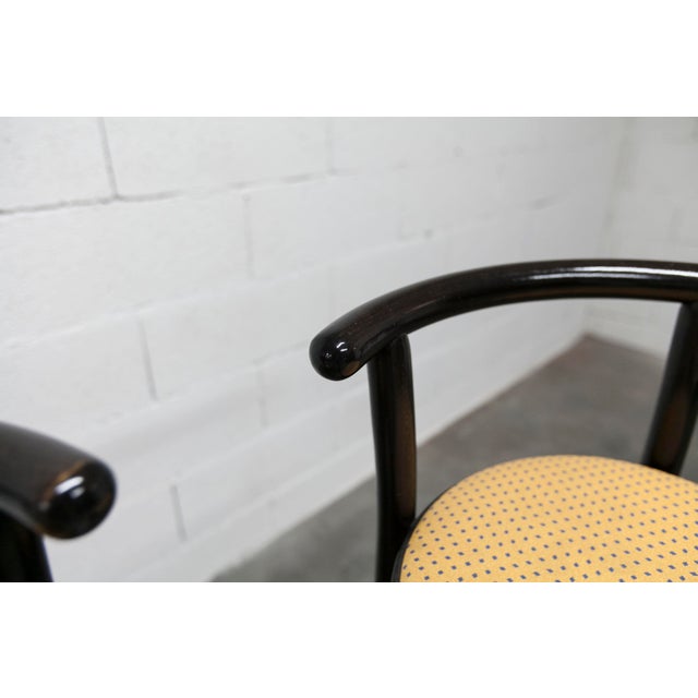 Dialog Stools in Black, Yellow and Blue Imitation Leather from Baumann, 1990, Set of 2 For Sale - Image 6 of 18