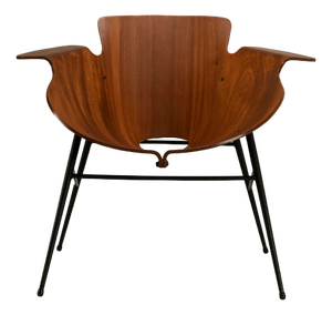 Set of Model 126 Plywood Armchairs by Eugenio Gerli for Società Compensati Curvi, Italy, 1950s