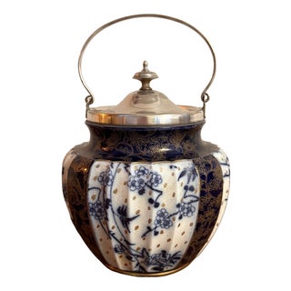 Antique Doulton Burslem Biscuit Barrel, 1890 For Sale