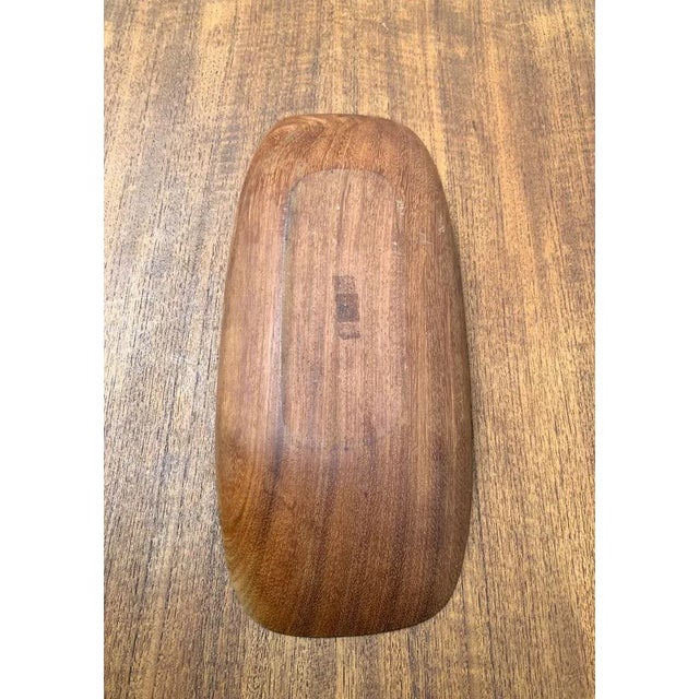 Brown Mid-Century Danish Teak Bowl, 1960s For Sale - Image 8 of 11