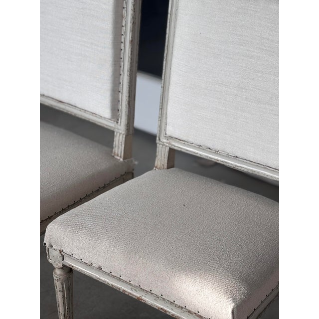 Pair of 18th Century Louis XVI Painted Chairs For Sale - Image 4 of 11