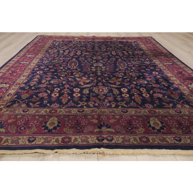 Antique Indian Kashan Rug, 08'00 X 10'01 For Sale - Image 9 of 10