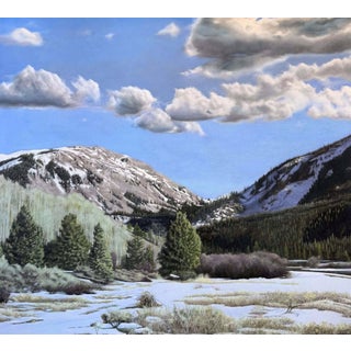 Booth Lake Trail-Vail, Colorado by Sharon Pomales Tousey | Soft pastel on wood panel Landscape of mountains and trees. For Sale
