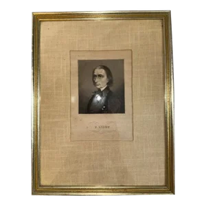 19th Century Engraving of Hungarian Musician, Franz Liszt