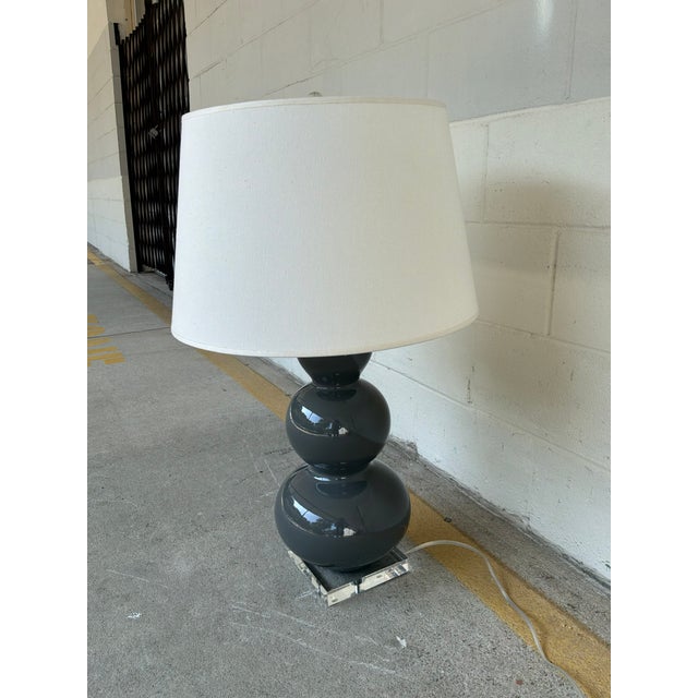 2020s Triple Gourd Lamp on Acrylic Base. For Sale - Image 5 of 8