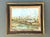 Vintage Original Waterfront Original Oil Painting on Canvas For Sale - Image 12 of 12