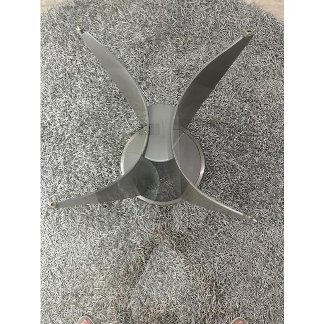 Vintage Italian Cassoni Vele Style Sculptural Steel Butterfly Table With Glass Top, Circa 1980's For Sale - Image 4 of 5