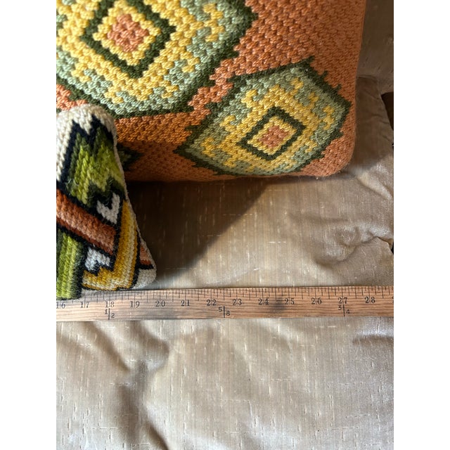 1970s Bargello Needlepoint Pillows For Sale - Image 5 of 9