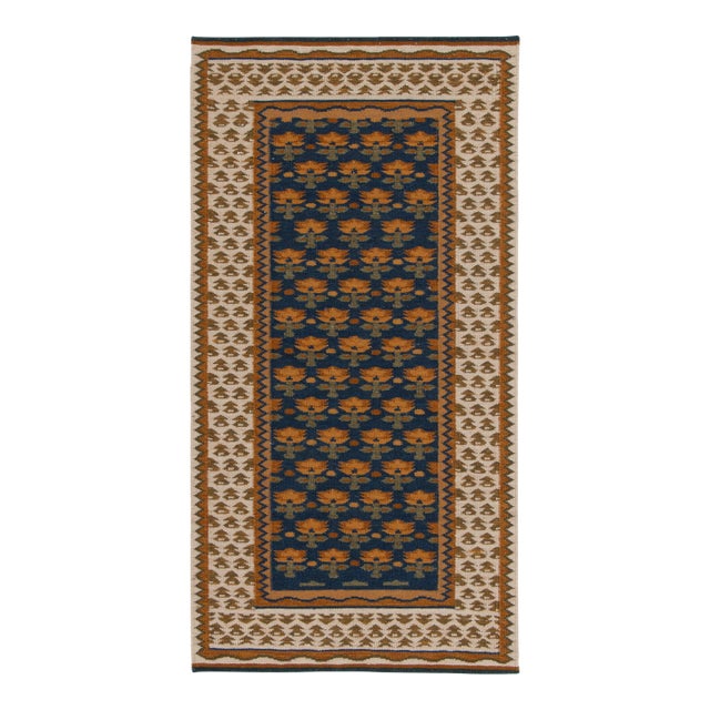 Contemporary Swedish Style Flatweave Natural Silk Runner, by Rug & Kilim, India For Sale