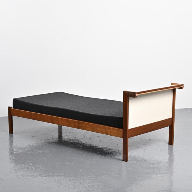 Mahogany Bed with Tigette System by André Sornay, 1960 For Sale - Image 6 of 14