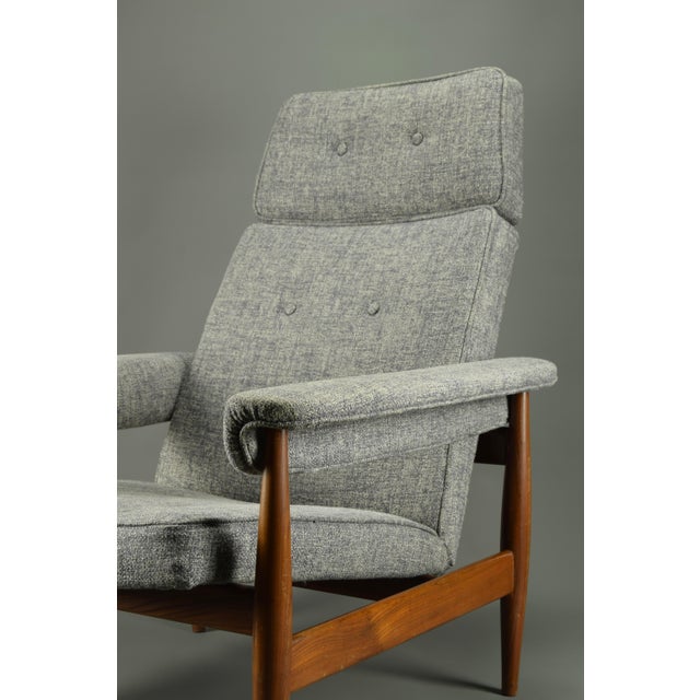 Mid-Century Modern Grey Lounge Chair, 1960s For Sale - Image 4 of 12