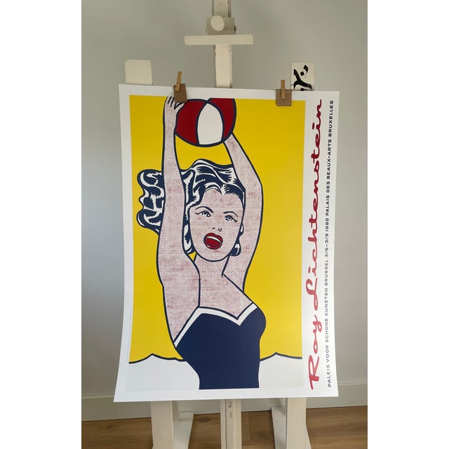 Pop Art Girl With Ball, 1961, Copyright Roy Lichtenstein&Sabam Brussels 1995, the Museum of Modern Art, New York, Printed in Belgium For Sale - Image 3 of 6