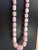 Rose Large Rose Quartz Statement Necklace | Knotted Silk Cord | 304 Stainless Steel Clasp | Luxe Pink Gemstone Beaded Necklace For Sale - Image 8 of 17