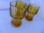 Mid-Century Modern Amber Water Glasses - Set of 3 For Sale - Image 4 of 5