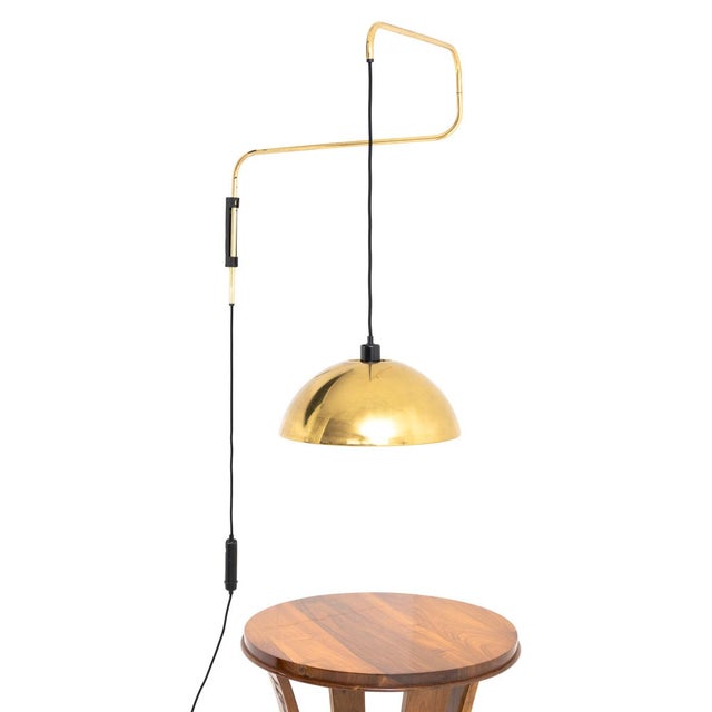 Gold Tilting Wall Light from Arredoluce, Italy, 1960s For Sale - Image 8 of 10