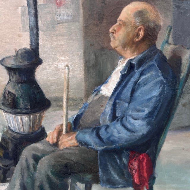 Silver Original Signed Oil Portrait of Old John Francis by Grace B. Etheredge For Sale - Image 8 of 12