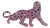Mid 20th Century Retro Pavé Set Ruby Panther Brooch - Unisex Gift for Animal Lovers For Sale