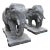 Pair of Vintage Stone Carved Elephant Statues For Sale