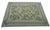 Handmade Woolen Flat Weave Geometric Floral Patterned Mint Green Area Rug - 6.5'x9' For Sale - Image 10 of 13