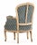 An exceptional decorative pair of French Louis XV-style bergère lounge chairs, dating to 1940s. Distinguished by their...