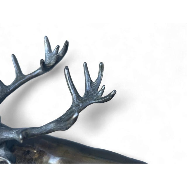 Bronze Deer Sculpture, 1920s-1940s For Sale - Image 12 of 16