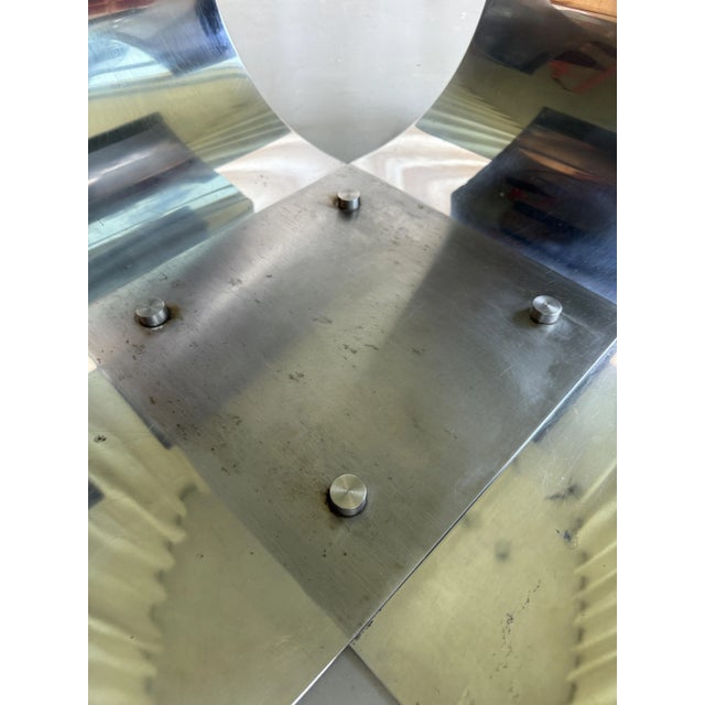 Mid-Century Modern Stainless Steel and Smoked Glass Coffee Table by Francois Monnet for Kappa, 1970s For Sale - Image 7 of 16