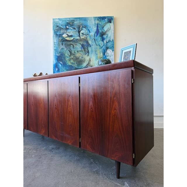 Brown 1970s Danish Rosewood Sideboard by Skovby For Sale - Image 8 of 12