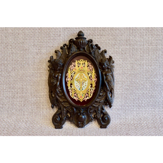 Antique Victorian French Black Photo Frame For Sale - Image 17 of 17