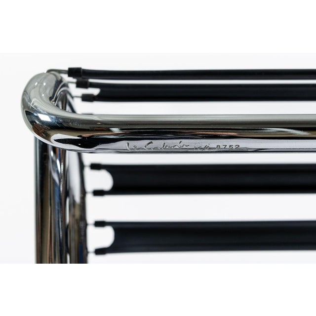 Vintage Cassina Lc4 Cowhide Leather Chaise Lounge Chair by Le Corbusier 1960s For Sale - Image 12 of 16