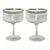 1970’s Silver Rimmed Champagne Saucers- A Pair For Sale